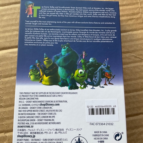 Disneys Monster inc VHS pin set - Picture 3 of 3